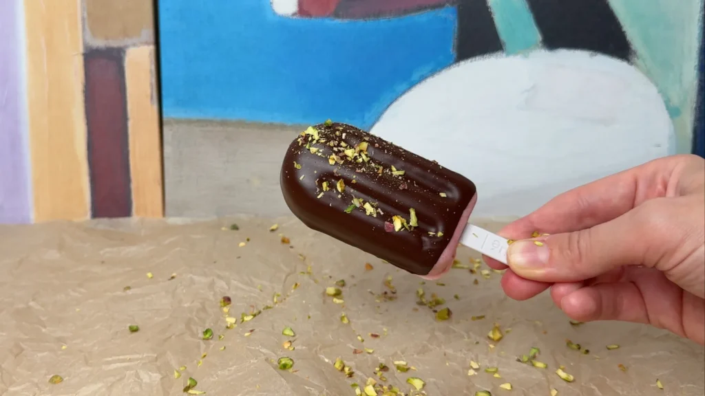 Helado casero fresa chocolate sin heladera tipo magnum