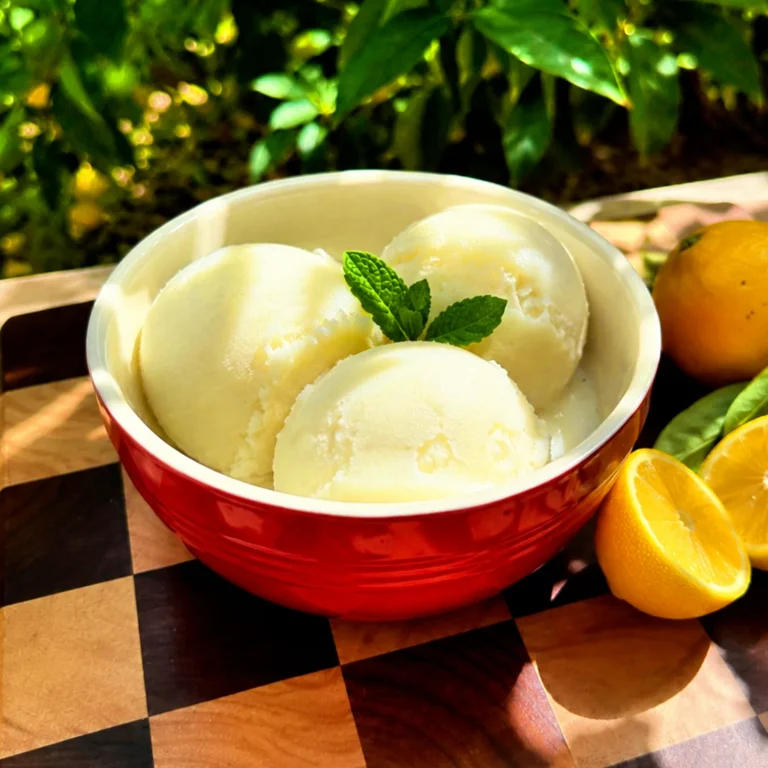 Helado de limón sin heladera