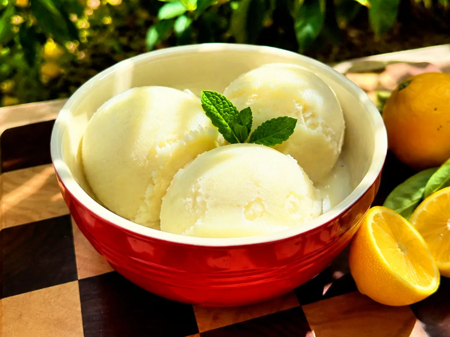 Helado de limón sin heladera