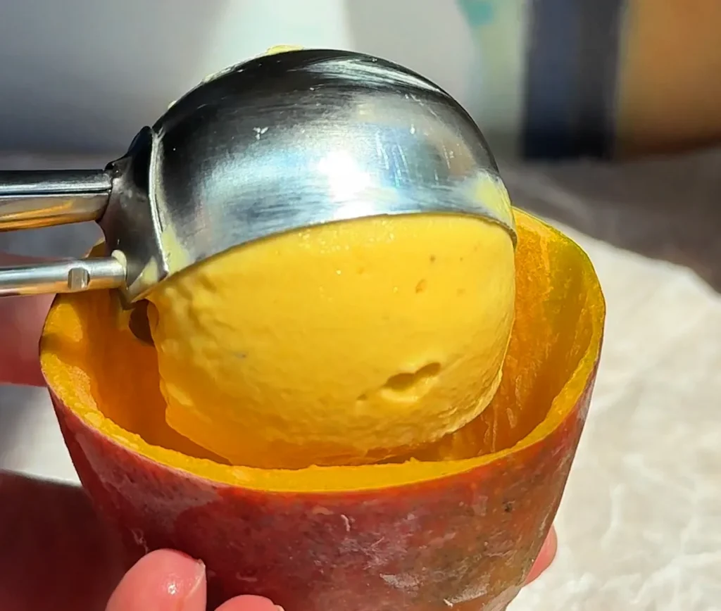 helado de mango sin heladera