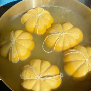 bagels calabaza hirviendo