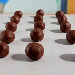 galletas oreo caseras - pelotitas de masa