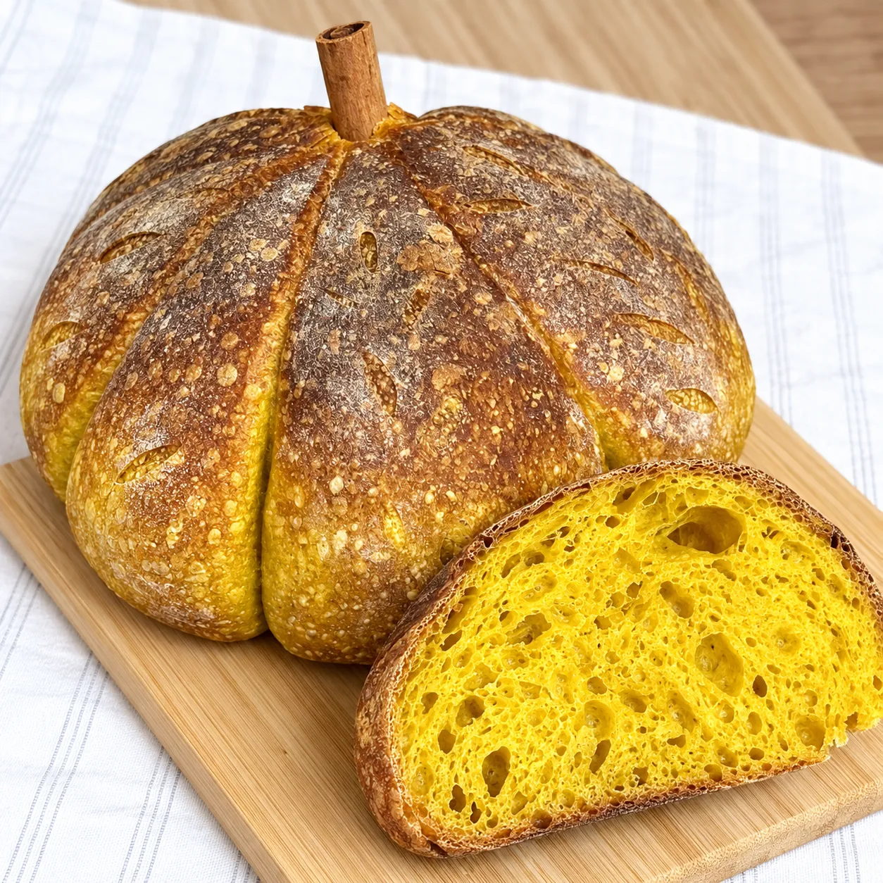 pan calabaza de halloween masa madre