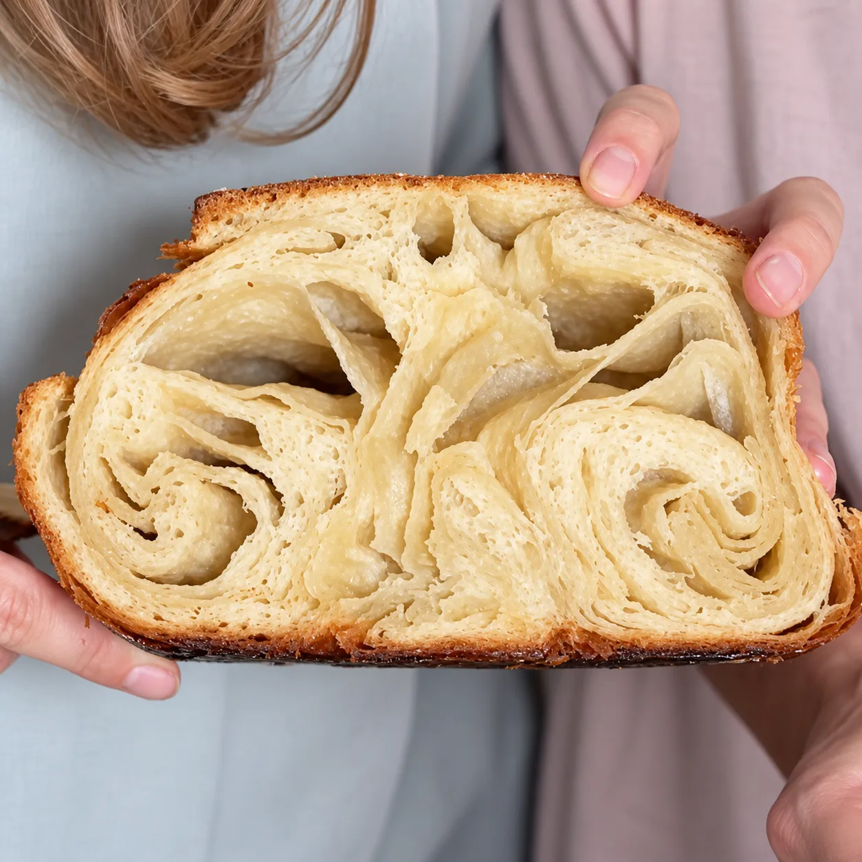 pan croissant de masa madre