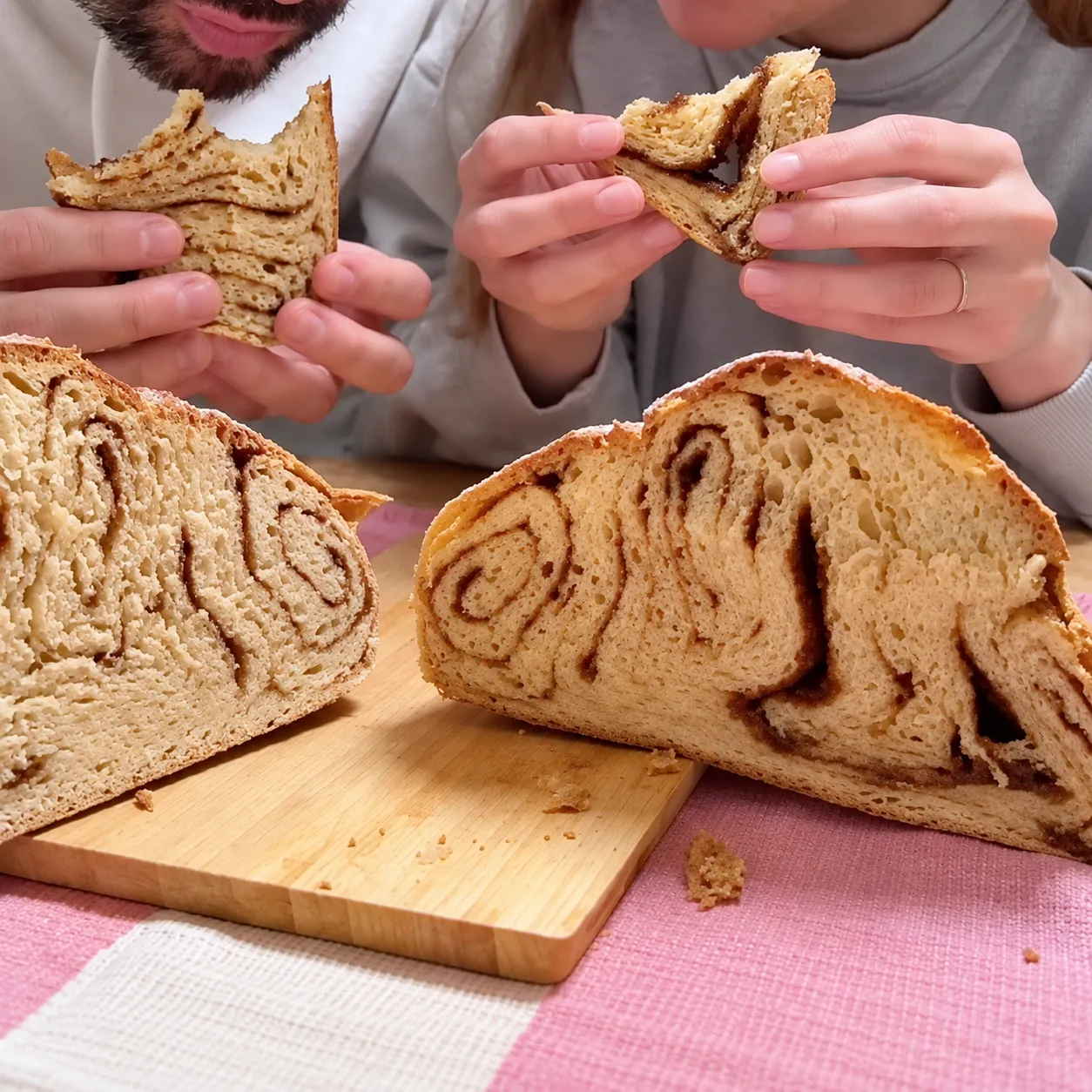 pan de canela cinnamon swirl con masa madre