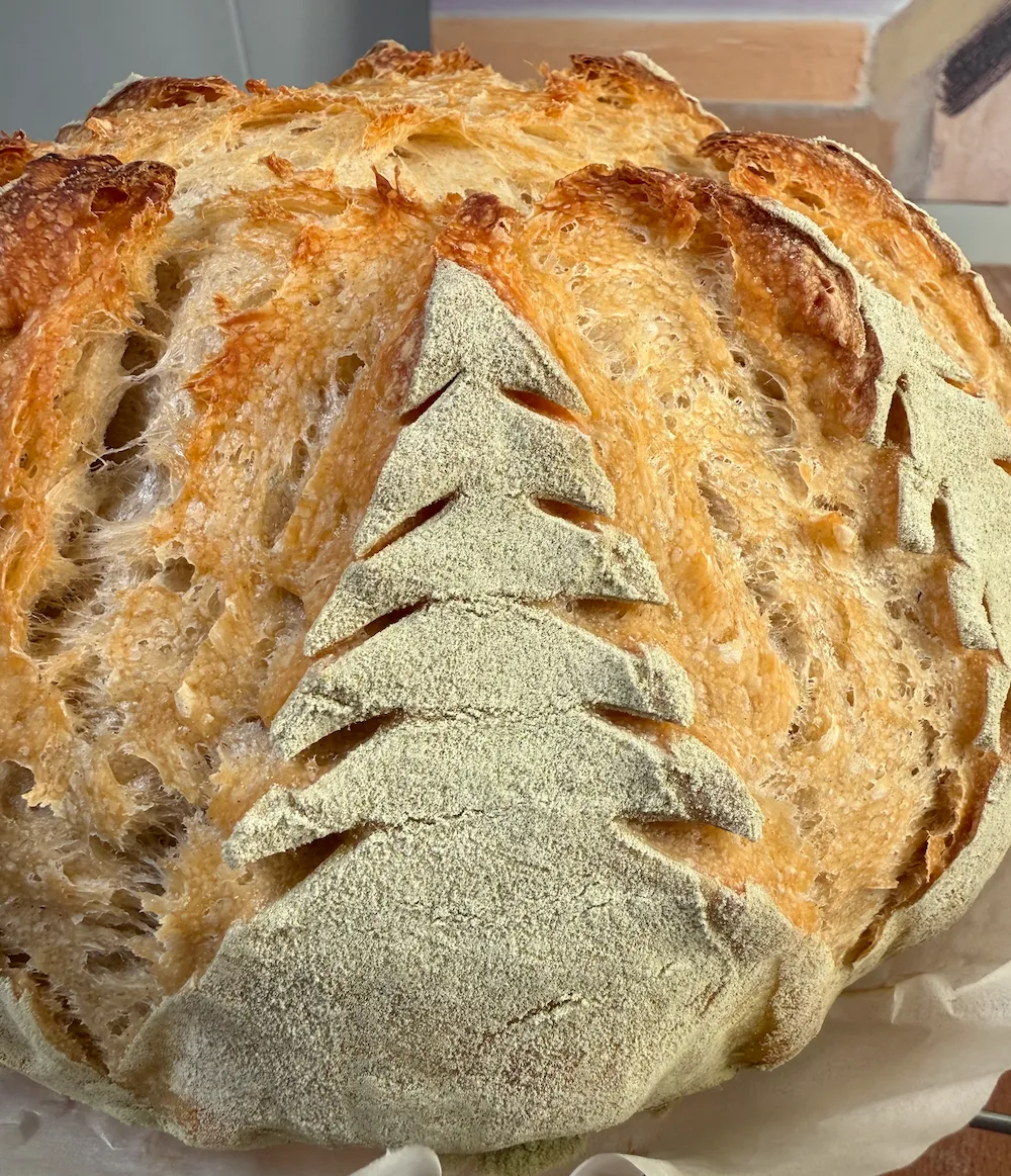 pan masa madre navidad abeto